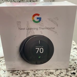 Google Nest Thermostat- Mirror Black
